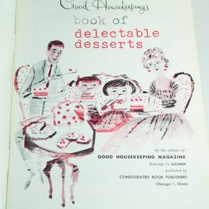 Vintage Book Of Delectable Desserts Good Housekeeping Cookbook 1958
Fabulous Desserts With Step-by-Step Directions.
Some Recipes For Weight Watchers.
The booklet measures 8 1/2 by 6 inches.
Good condition, slight signs of wear and use; NO Stains.
Clean white pages.