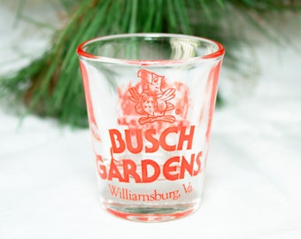 Vaso de chupito vintage, recuerdo de Busch Gardens
