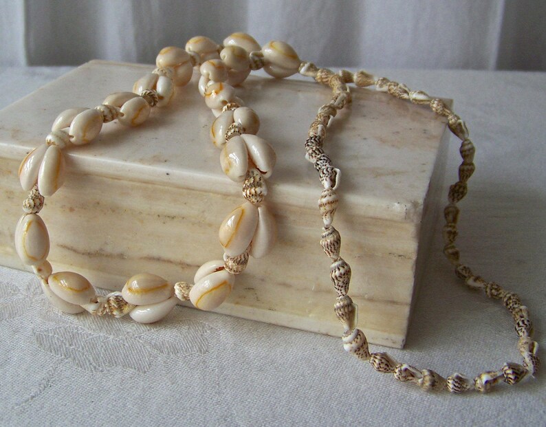 Seashell Rope Necklace Conch Shells Vintage Beach Jewelry image 3