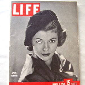 Vintage Life Magazine 1948 Gaby&#39;s Weekend