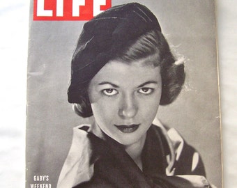 Vintage Life Magazine 1948 Gaby&#39;s Weekend