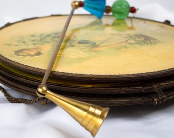 Vintage Brass Candle Snuffer With Beaded Handle