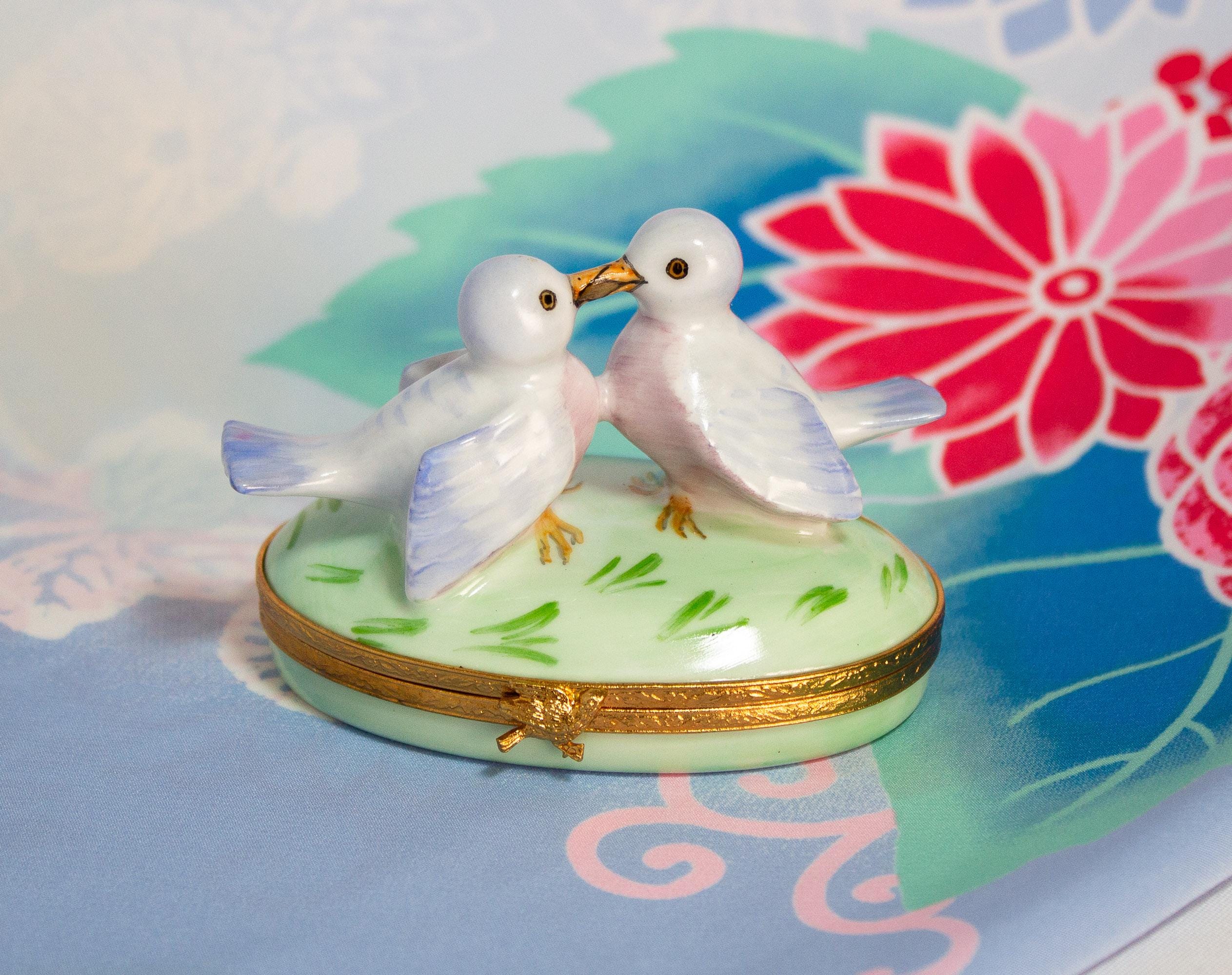 Vintage Love Birds Trinket Box, Limoges France - Etsy