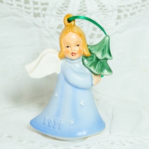 Vintage Goebel Ornament Blue Angel Figurine Original Box 1979