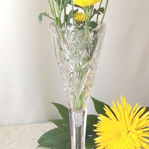 Vintage Kristallvase American Brilliant Period 1910