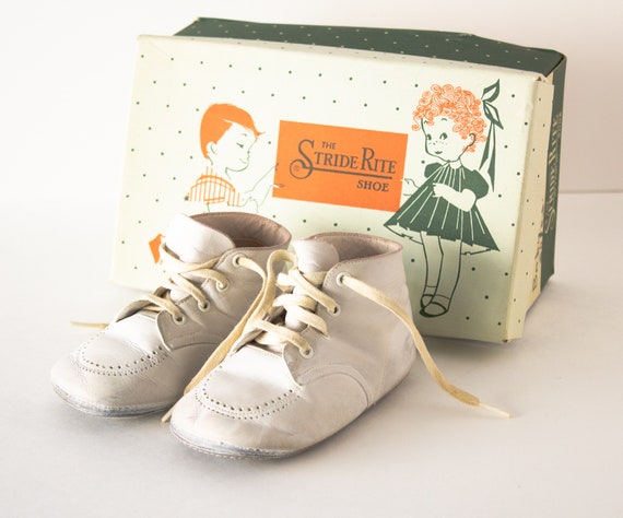 Leather Baby Shoes One Pair Mrs Day's Ideal Shoes… - image 1