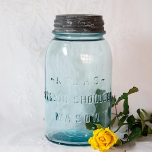 Vintage Atlas Strong Shoulder Mason Jar Zinc Lid