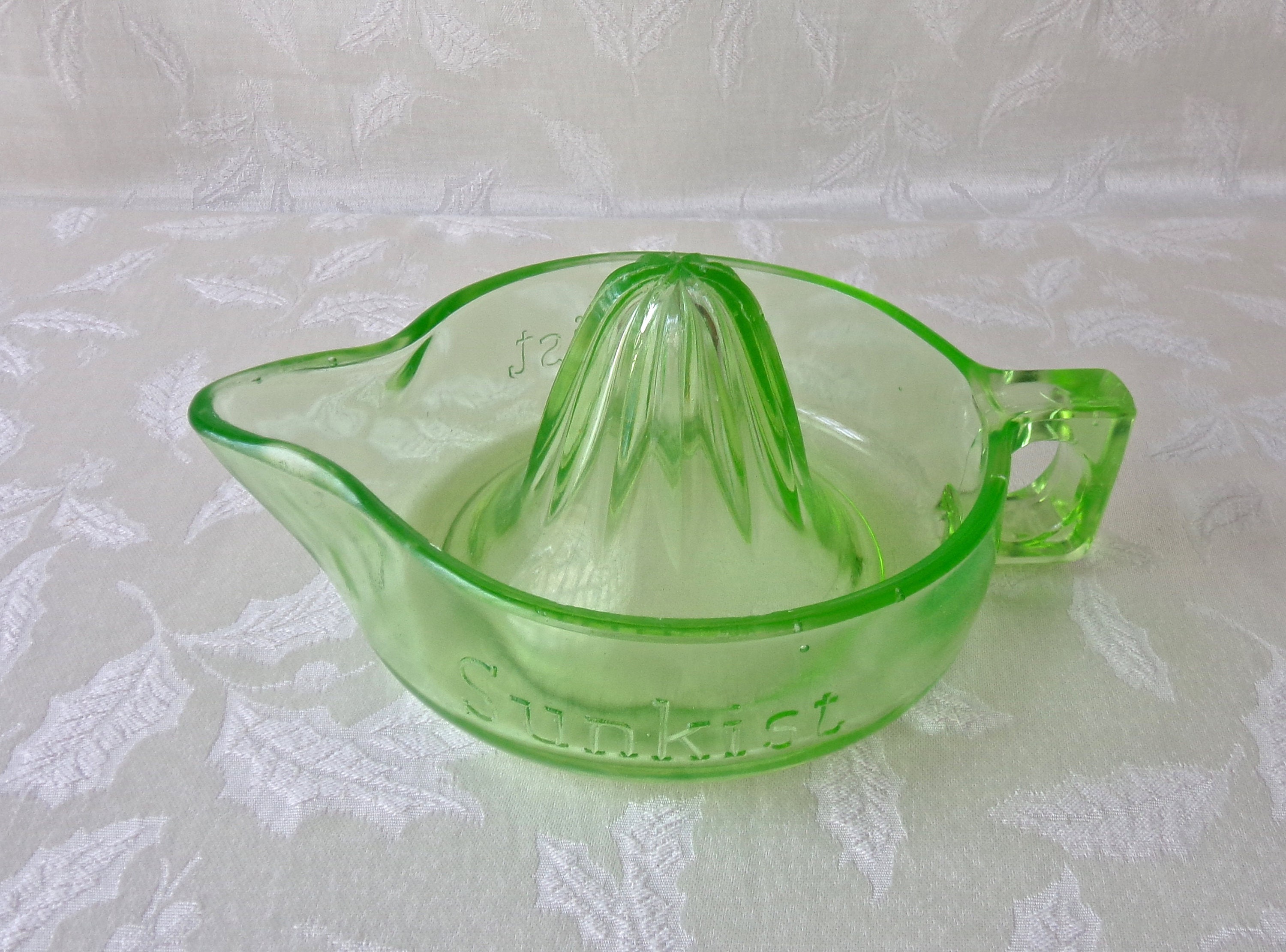 Citrus Juicer Reamer Uranium Glass Vintage 1930s Etsy