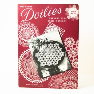 Vintage Doilies Pattern Booklet Luncheon Sets Table Runners 1940