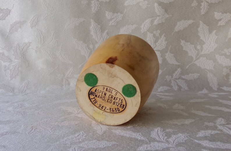 Vintage Aspen Wood Bowl Hand Crafted