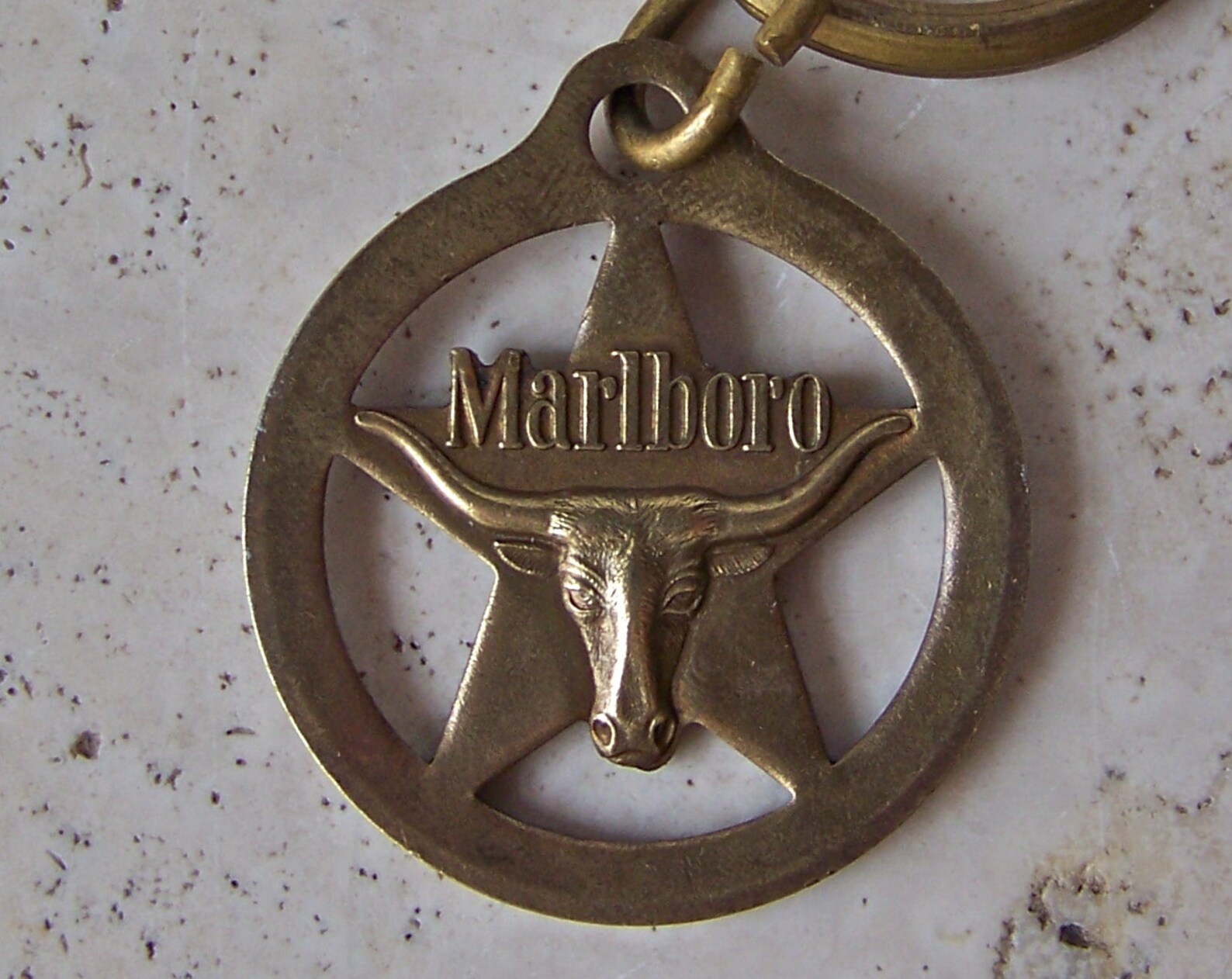 Vintage Marlboro Brass Key Chain Steer 5 Point Star Marlboro Etsy