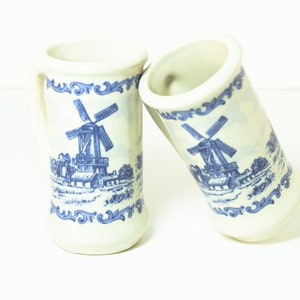 Vintage Delft Pottery Shooter Cups Shot Glass