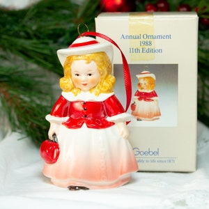 Vintage Goebel Girl Ornament Original Box 1988