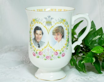 Royal Wedding Mug Prince Of Wales And Lady Diana Spencer Commemorative Wedding 1981