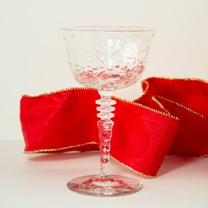 Antique Crystal Wine Glass Circa Early 1900s