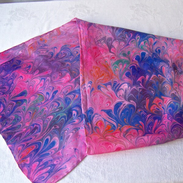 Pink Swirl Scarf Ladies Accessories Hippie Chic Vintage Fashion