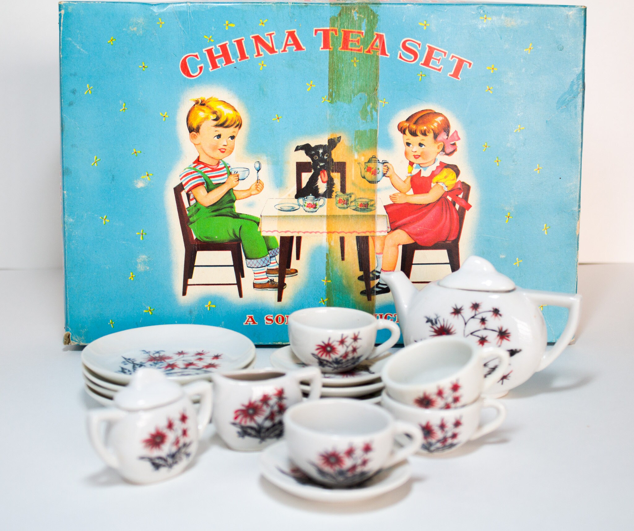 Fanquare Chinese Traditional Tea Set, 6 Ceramic Tea Martinique