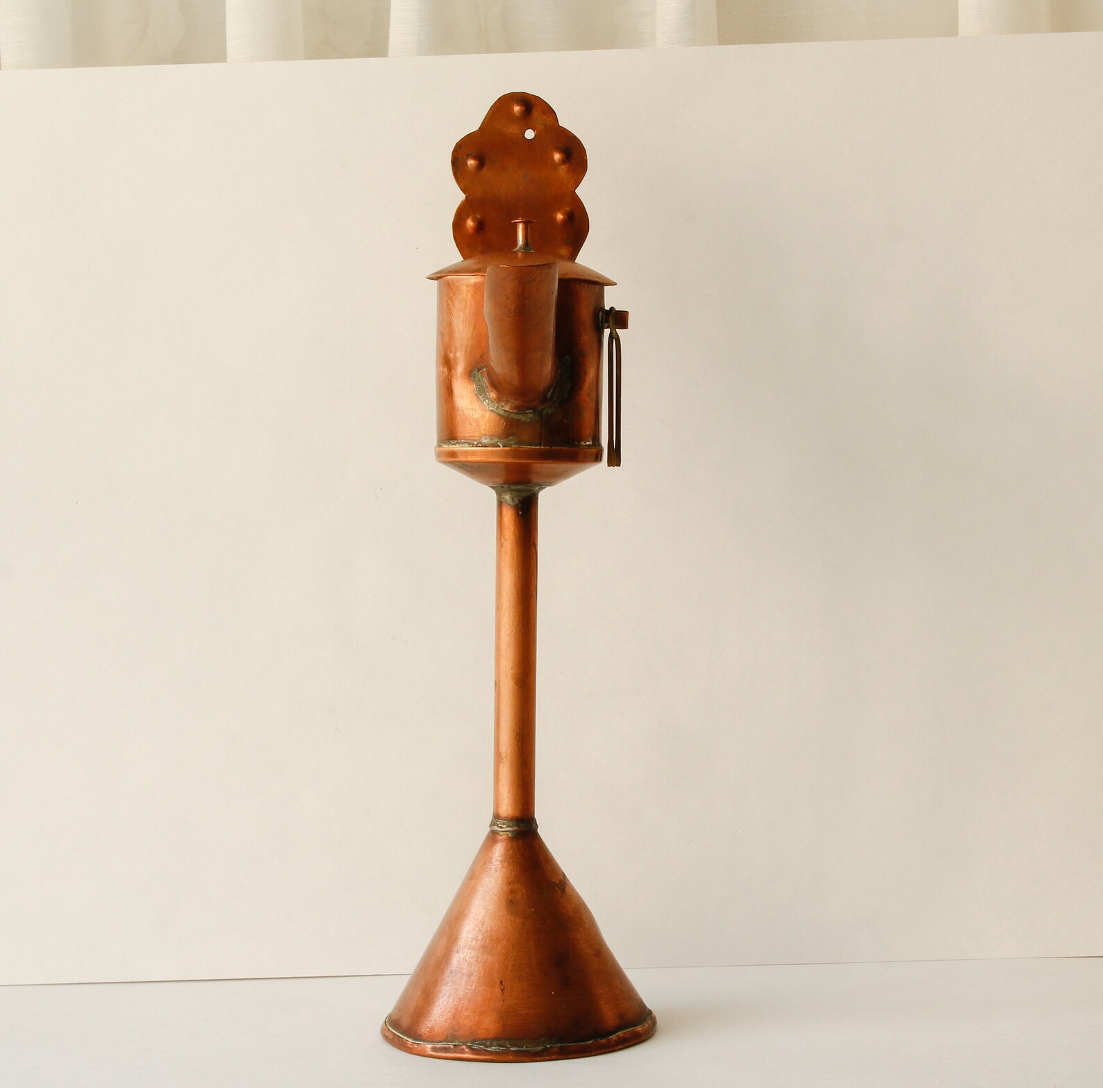 Antique Copper Oil Lamp Snotneus RARE Circa 1800s Etsy