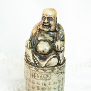 Vintage Jadeite Buddha Chop Or Seal Stamp