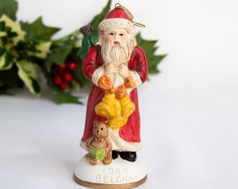 ヴィンテージのクリスマスサンタクロースの磁器製オーナメント - Etsy 日本