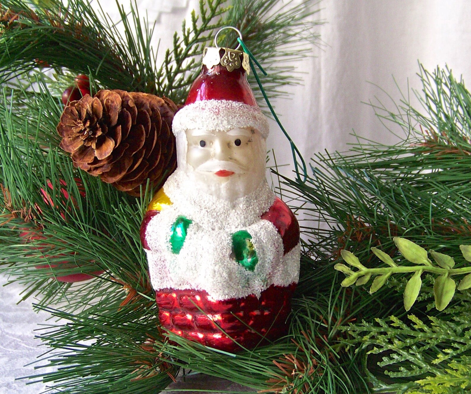 Option above Vintage Santa Christmas Ornament Chimney | Etsy