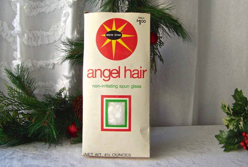 Vintage Angel Hair Christmas Tree Decor Spun Glass Etsy