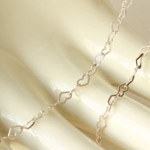 Vintage Sterling Hearts Link Bracelet 10 Inch Hallmarked Italy