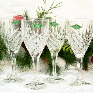 Vintage Crystal Water Goblets By Shannon Choose Quantity