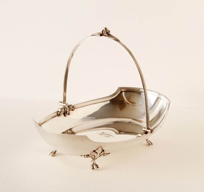 Vintage Gorham Serving Dish Centerpiece With Folding Handle Etsy