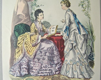 Fashion Print La Mode Illustrate French Reproduction