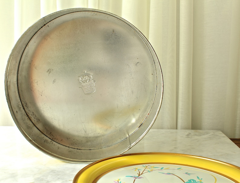 Vintage Cookie Tin Lemon Yellow Maurice Lenell Chicago Collectors Edition