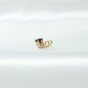 Vintage Garnet Crystal Pendant Necklace Petite 14k Gold - Etsy