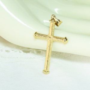 Mens Cross Pendant / Everyday Cross Pendant / Crucifix Pendant 48x28mm / Cruz  Para Hombre De Oro -  Hong Kong