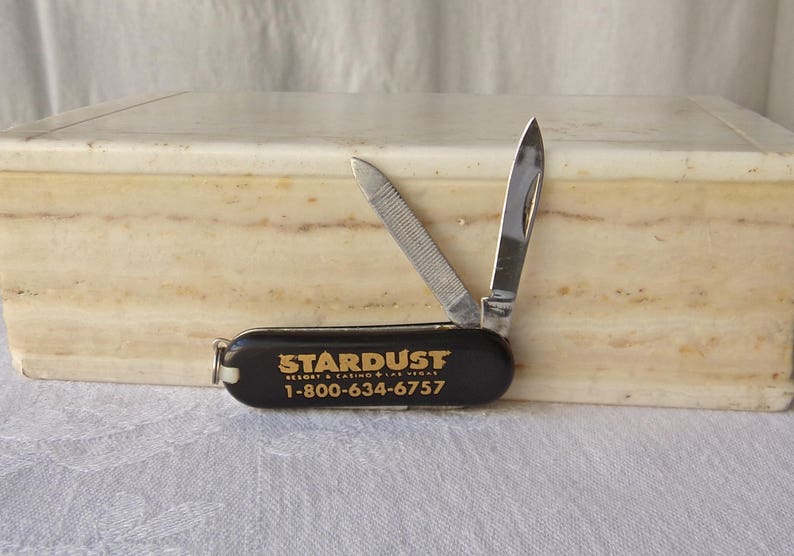 Vintage Pocket Knife Key Chain Stardust Hotel Las Vegas Etsy