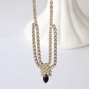 Vintage Rhinestone Necklace Sparkle Statement