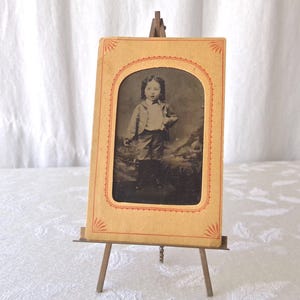 Vintage Tintype Photo Little Boy Early Photography ca 1880s