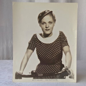 Vintage Hollywood Movie Star Ketti Gallian Black and White Glossy