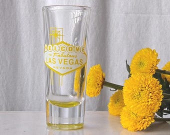 Vaso de chupito vintage, recuerdo de Las Vegas