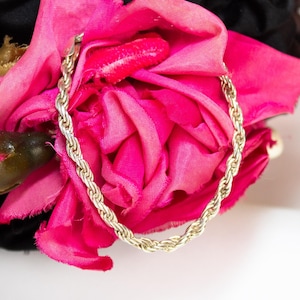 Vintage Sterling Armband Seil Braid Link