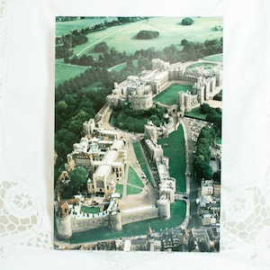 Vista aérea do cartão postal antigo do Castelo de Windsor, 1994