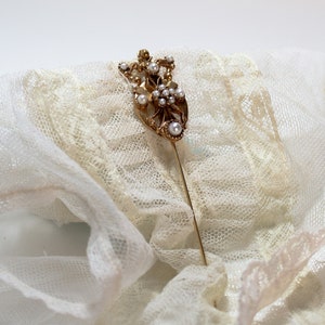 Vintage Brass Stickpin Signed Florenza