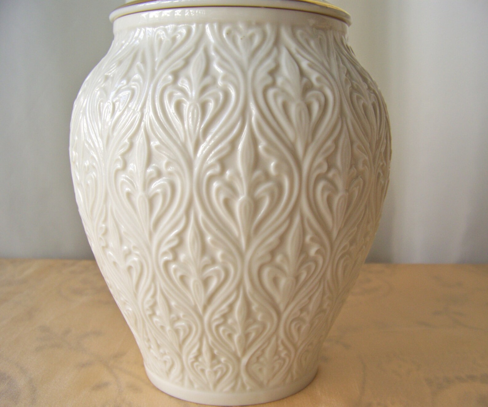 Vintage Lenox Ginger Jar Porcelain Cream Color Lidded Canister Etsy