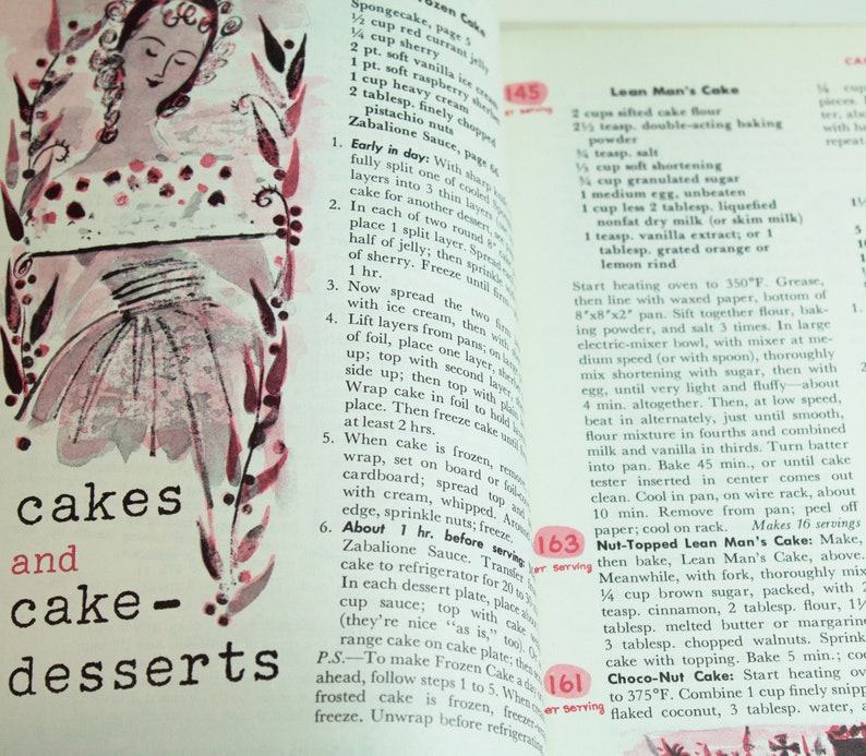 Vintage Book Of Delectable Desserts Good Housekeeping Cookbook 1958
Fabulous Desserts With Step-by-Step Directions.
Some Recipes For Weight Watchers.
The booklet measures 8 1/2 by 6 inches.
Good condition, slight signs of wear and use; NO Stains.
Clean white pages.
