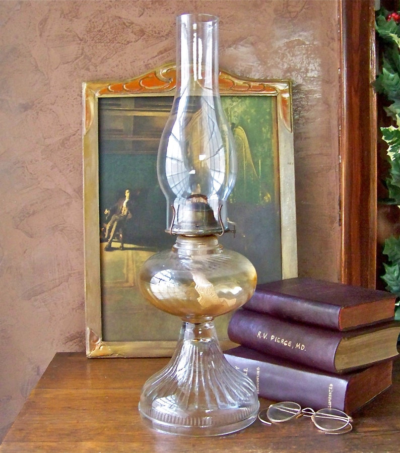 Vintage Oil Lamp Eagle Burner Etsy