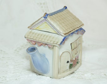 Vintage Miniature Teapot House Figurine