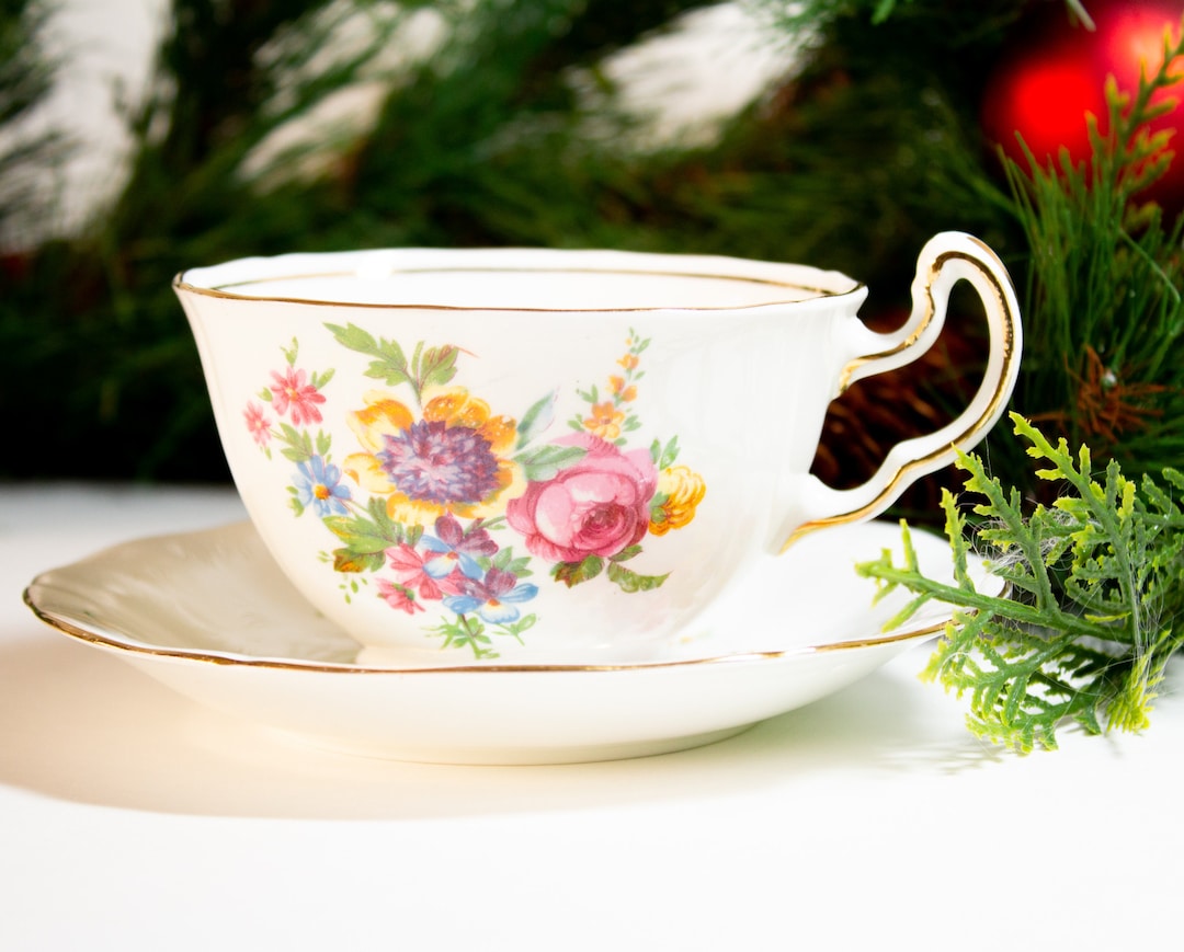 ヴィンテージ アダレイ ティーカップ＆ソーサー 秋の色彩 1960年代