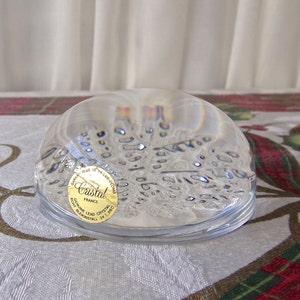 Vintage sneeuwvlok presse-papier Cristal© France