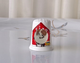 Peep Thimble Dog House Sewing Room Collectable