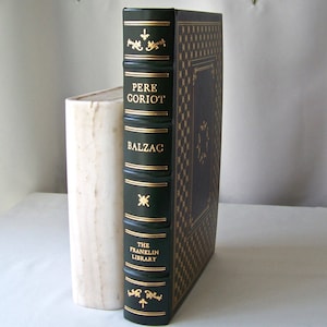 Pere Goriot by Balzac 22k Gold Accents Full Leather Bound Book 1977