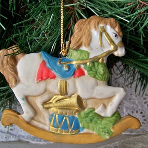 Vintage Rocking Horse Christmas Ornament
